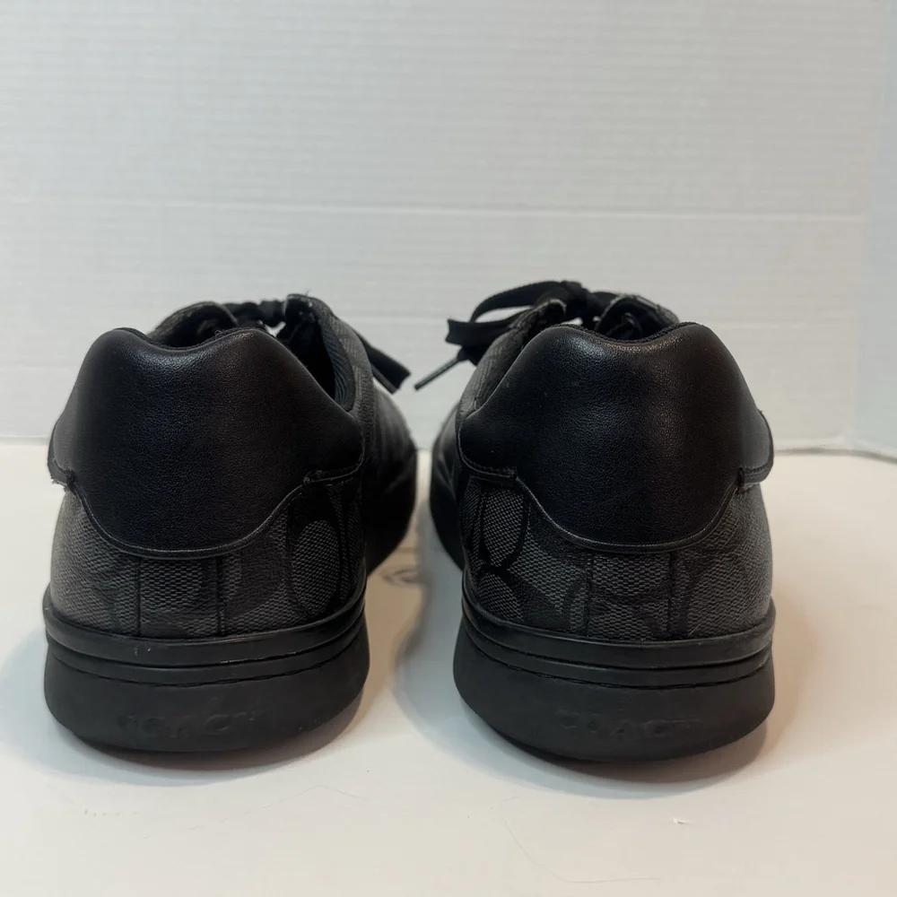 Coach Clip Signature Low Top Sneaker Size:13D Charcoal Black G4949